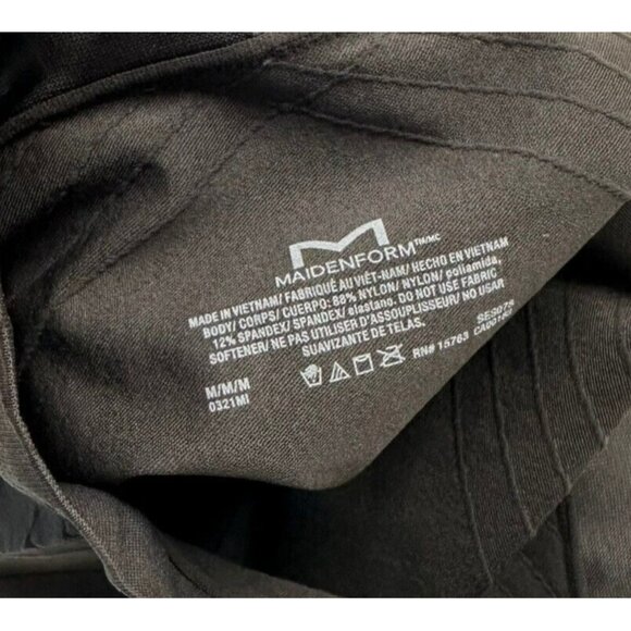 Maidenform Cool Comfort High Waist Firm Shaping Shorts SZ M  Black Recycled Yarn - Picture 8 of 10